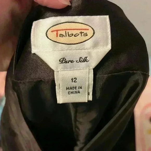 Talbots 100% Silk Chocolate Color Dress Pants Size 12 - Picture 3 of 10